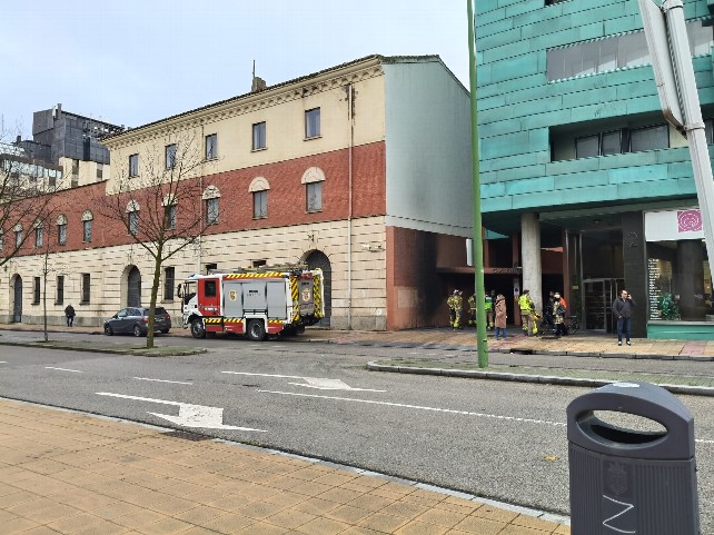 Fuerte humareda en un garaje de Burgos por la combustión de un transformador eléctrico